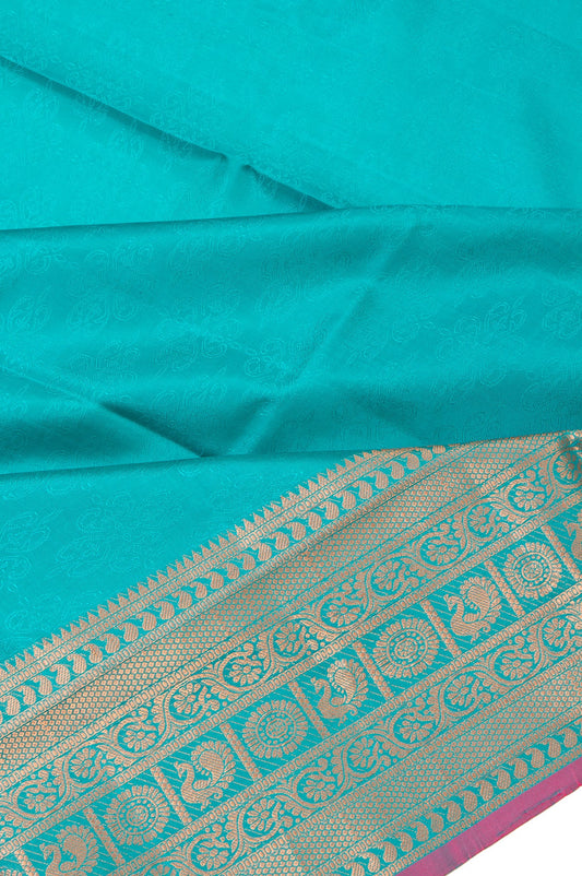 Sea blue Soft Silk Saree