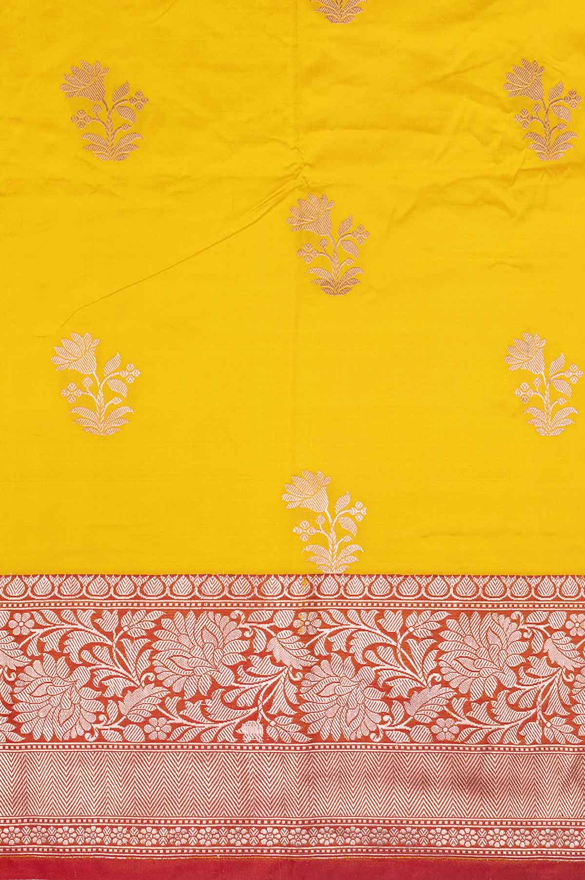 Yellow Banaras Katan Silk Saree