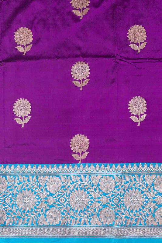 Purple Banaras Katan Silk Saree