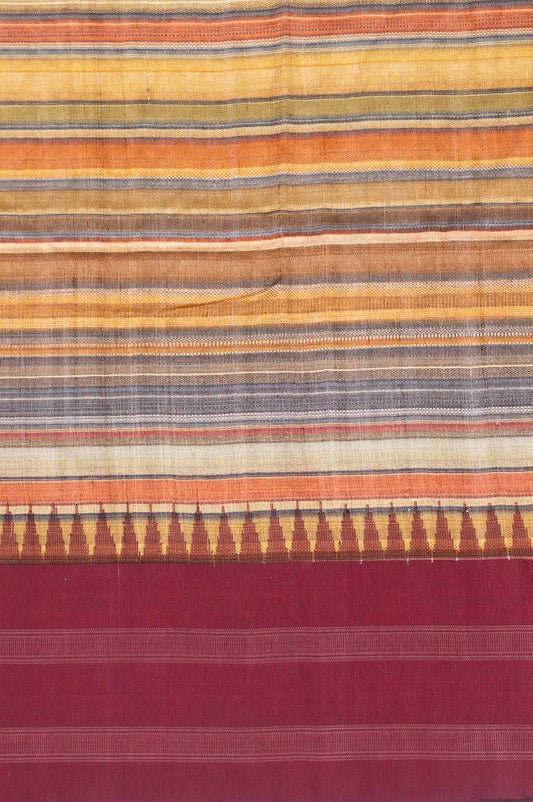 Multi Colour Tussar Silk Saree