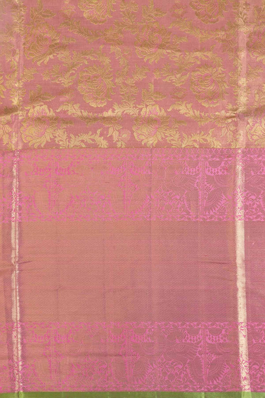 Onion Pink Kanchipuram Tissue Silk Saree