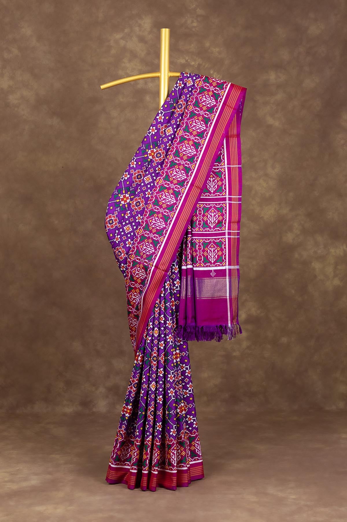 Purple Patan Patola Silk Saree