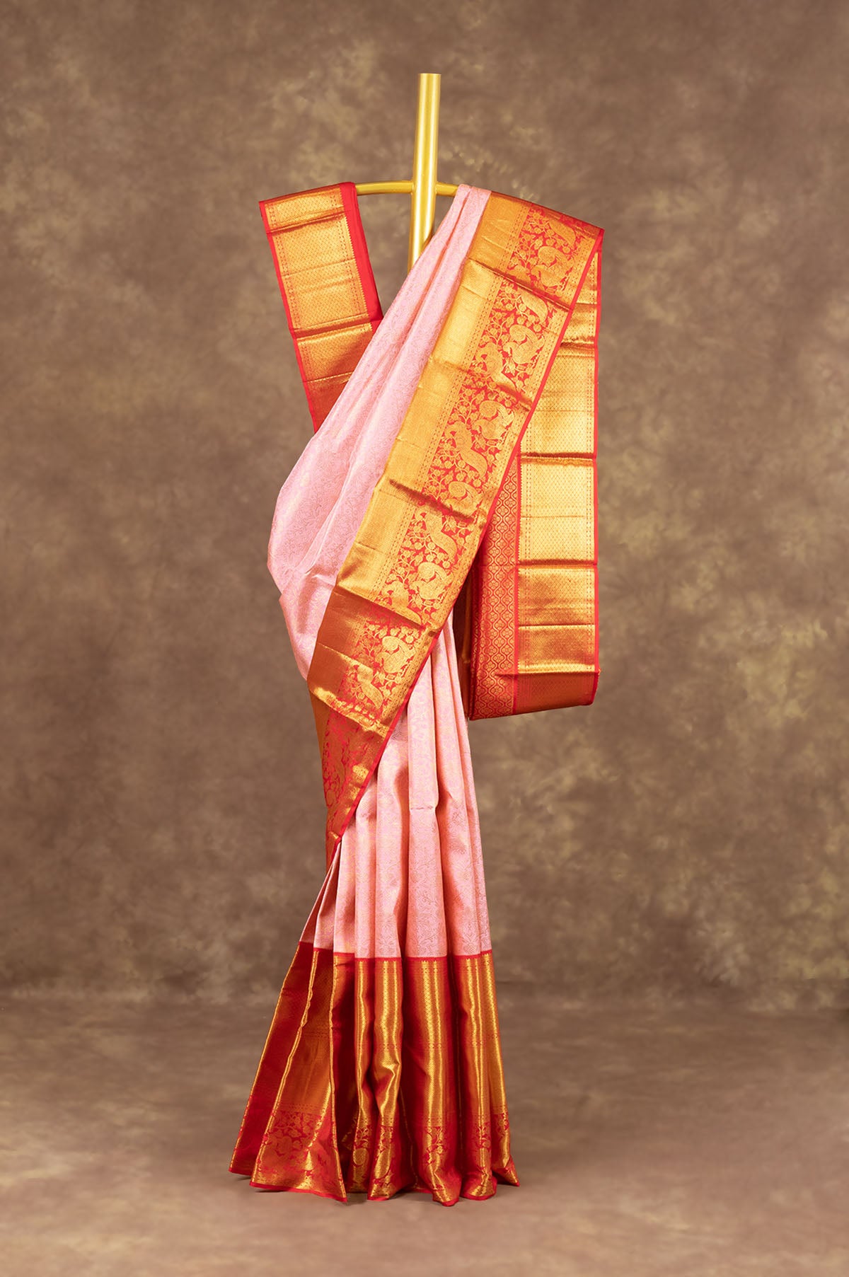 Pink Kachipuram Silk Saree