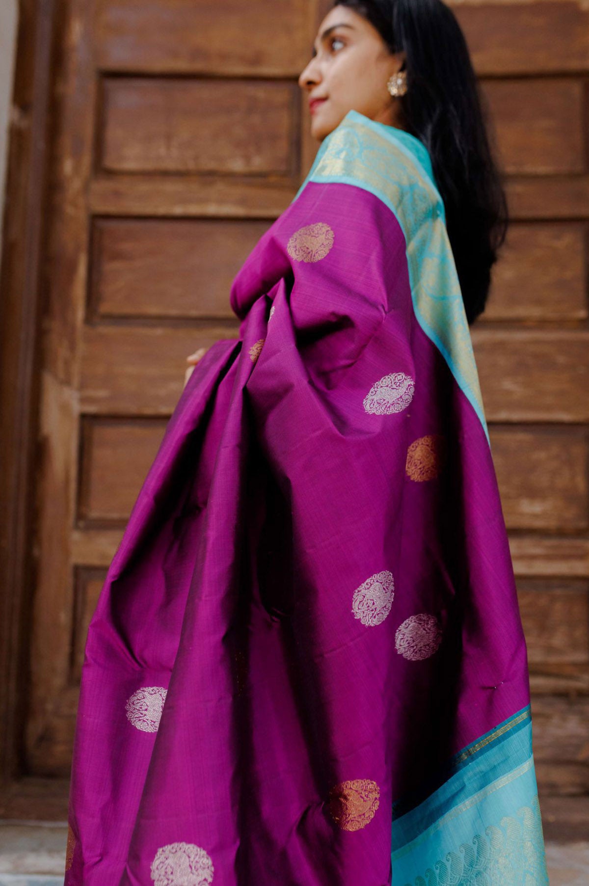 Purple Kanchipuram Silk Saree - Mavuri