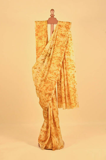 Yellow Bengal Silk Saree