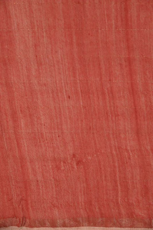 Brick Red Bengal Silk Saree - Mavuri