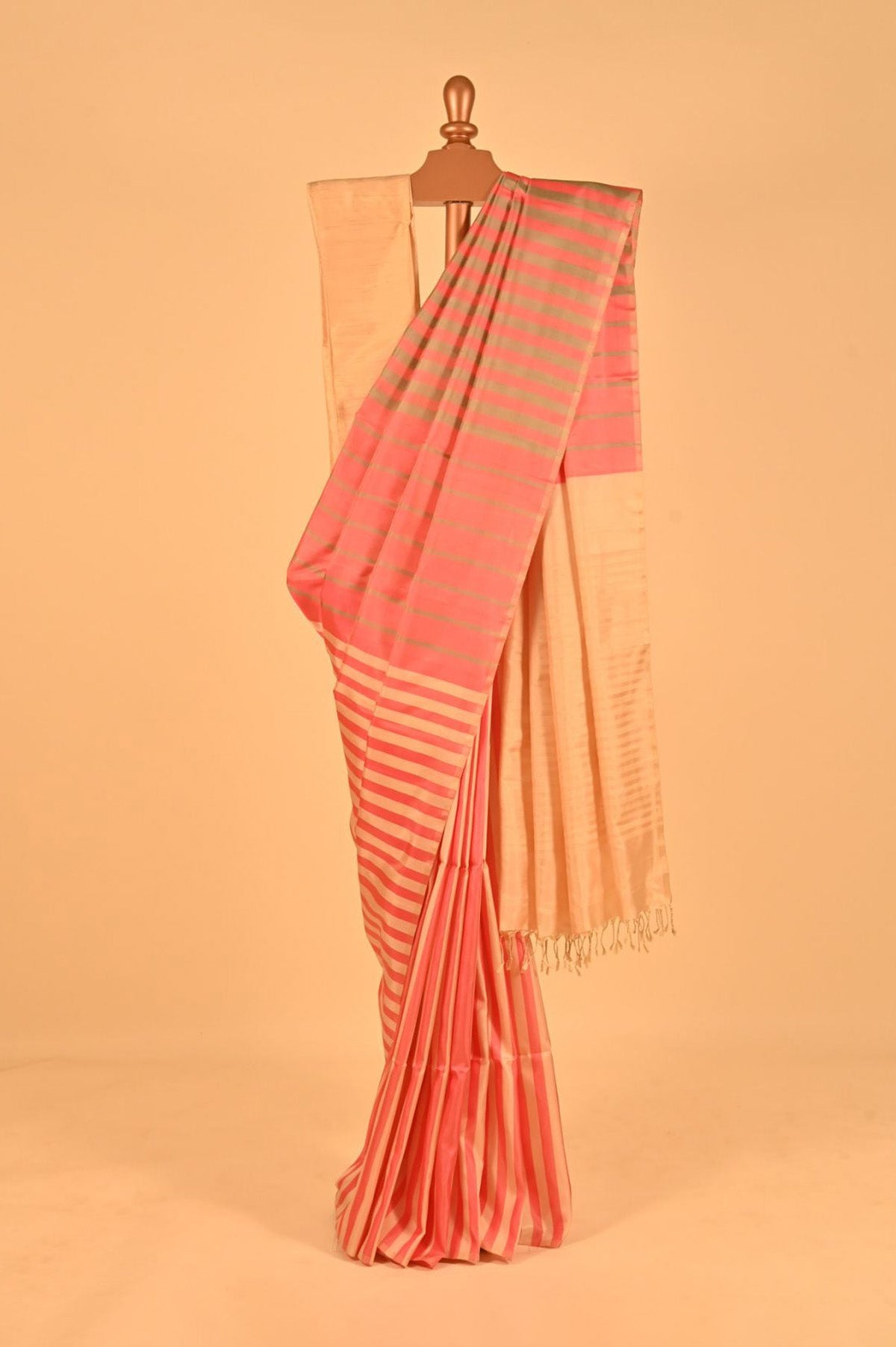 Peach Soft Silk Saree