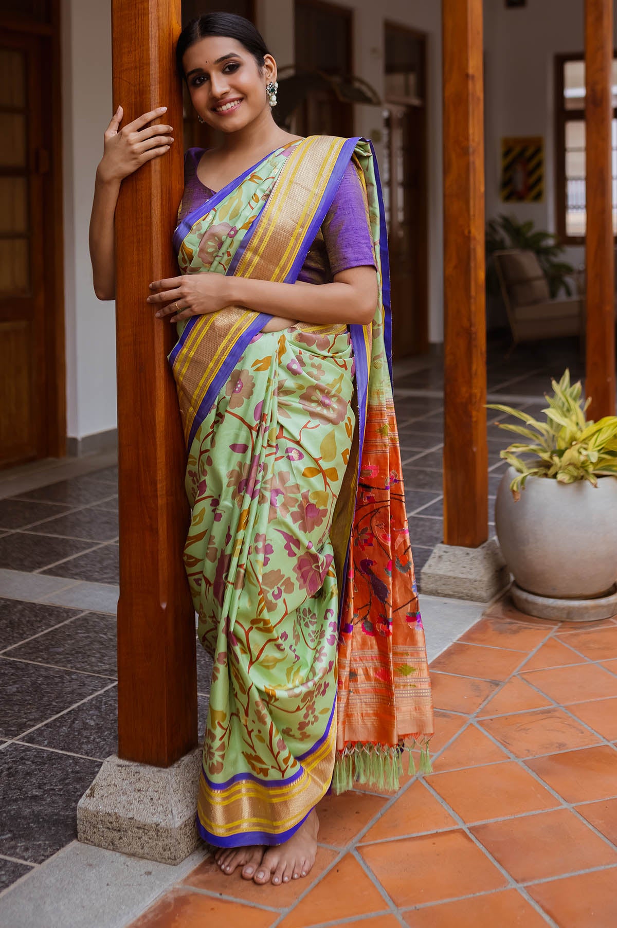Green Paithani Silk Saree - Mavuri