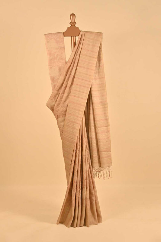 Sandal Bhagalpur Silk Saree