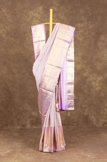 Pink Banaras Gorgette Saree