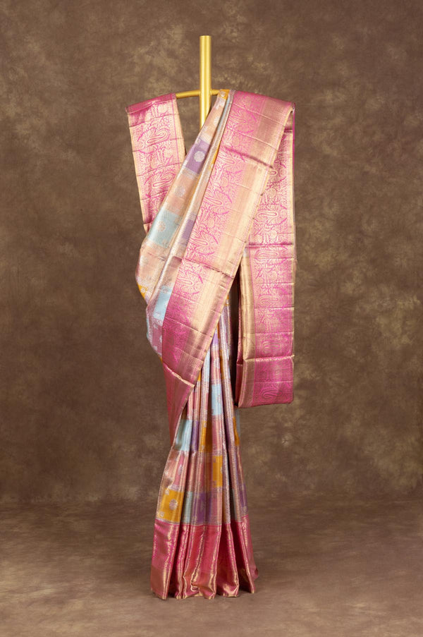 Multicolour Kanchipuram Silk Saree