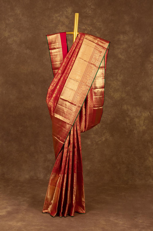 Red Kanchipuram Silk Saree - Mavuri