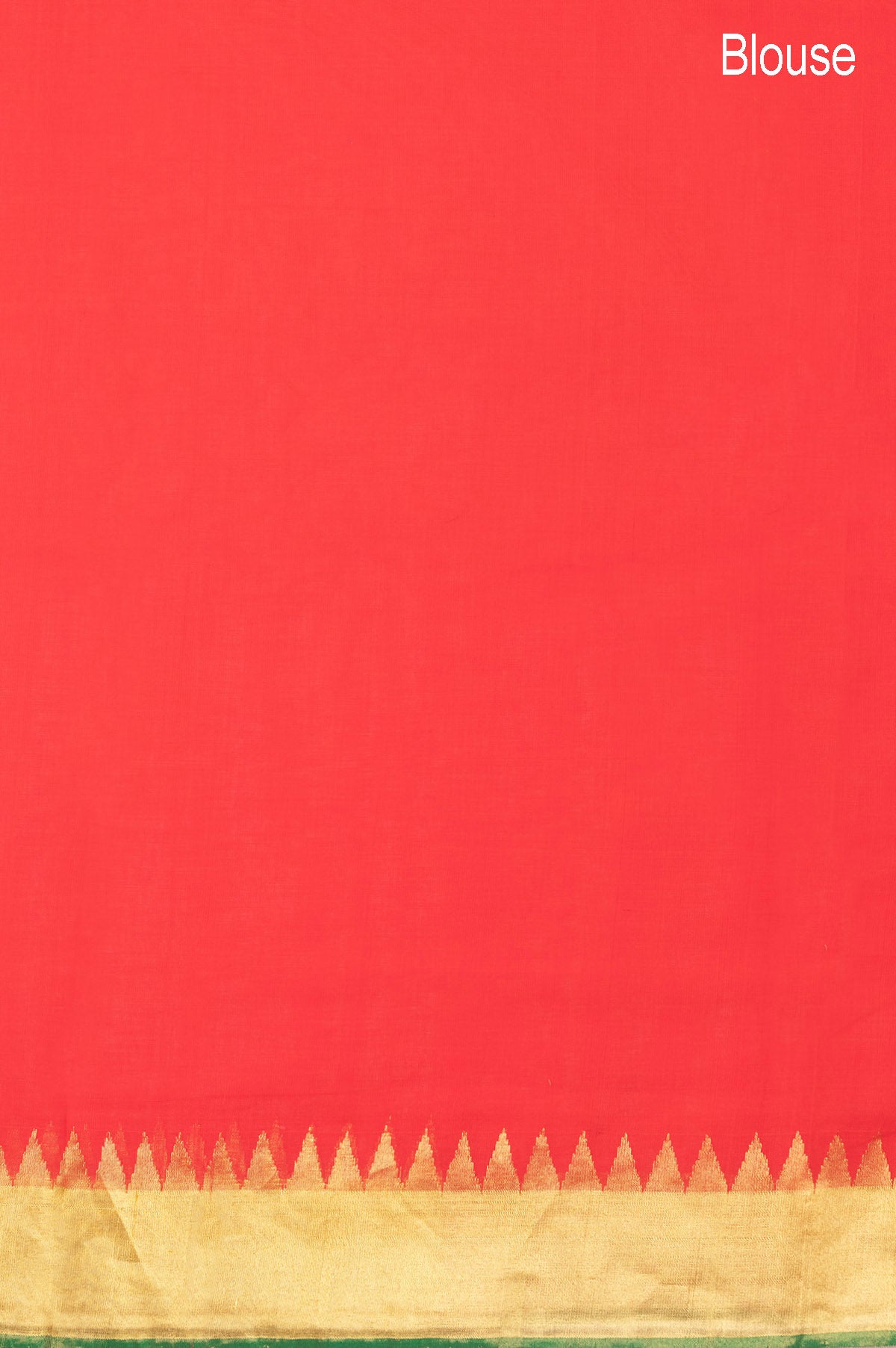 Red Ponduru Jamdani cotton saree - Mavuris