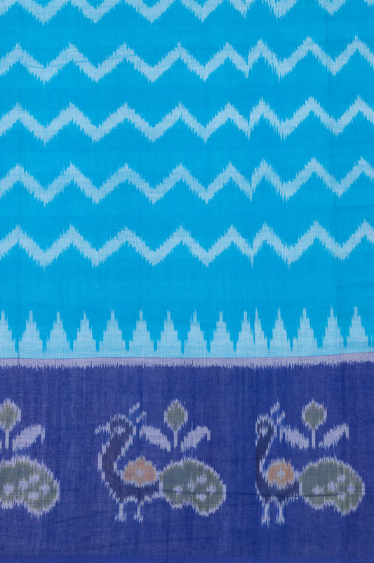 Blue Pochampally Ikat Cotton Saree