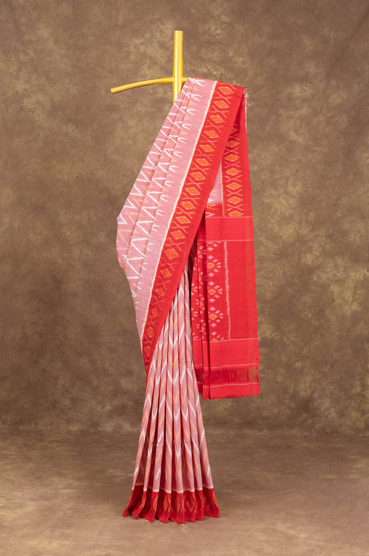 Pink Pochampally Ikat Cotton Saree