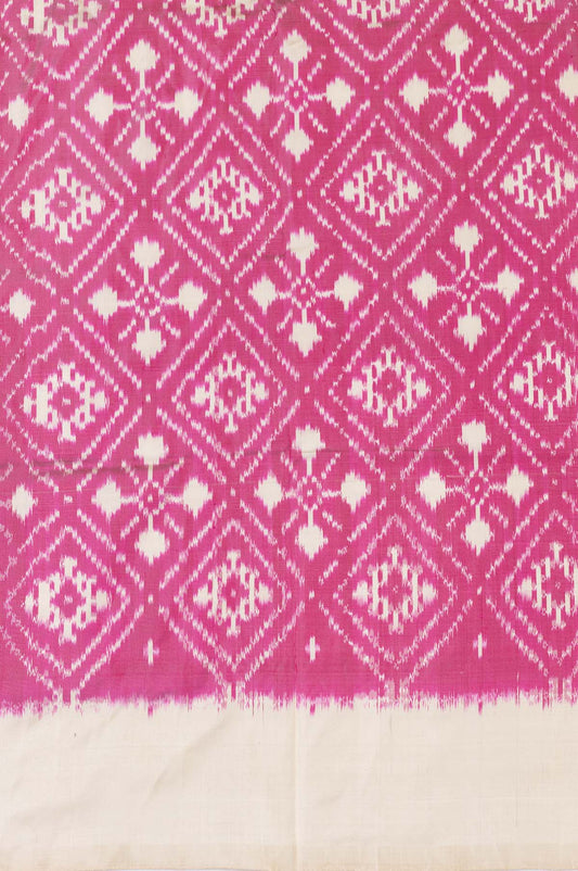 Pink Pochampally Ikat Silk Saree