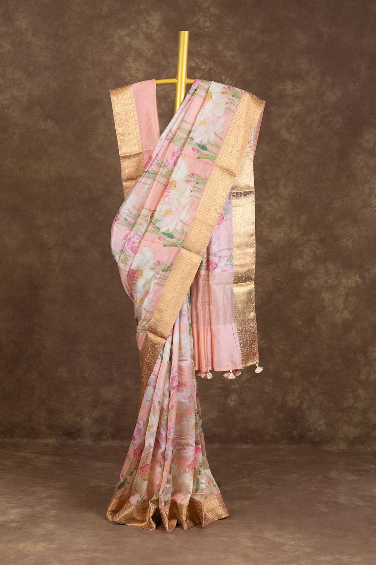 Pink Banaras Chiniya Silk Saree