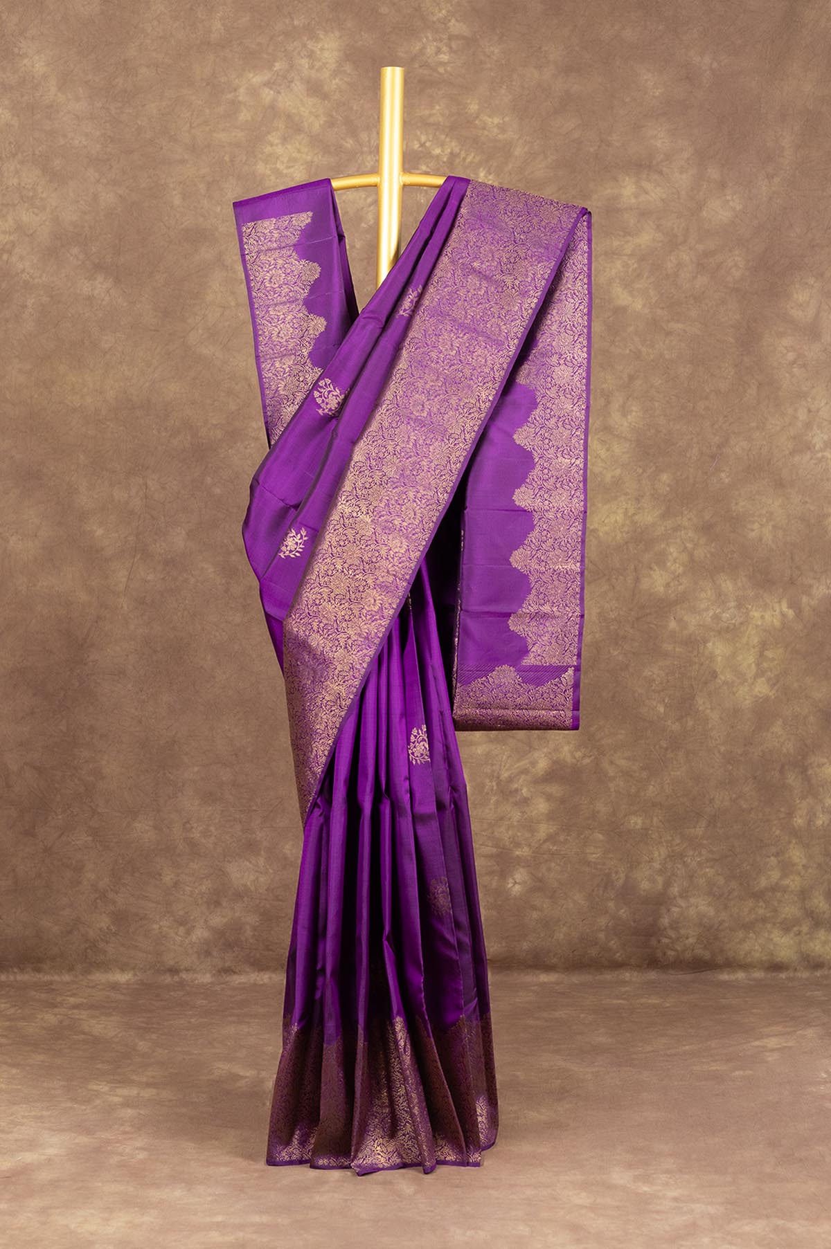 Buy JAY KHODIYAR ART Woven Kanjivaram Pure Silk Purple Sarees Online @ Best  Price In India | Flipkart.com