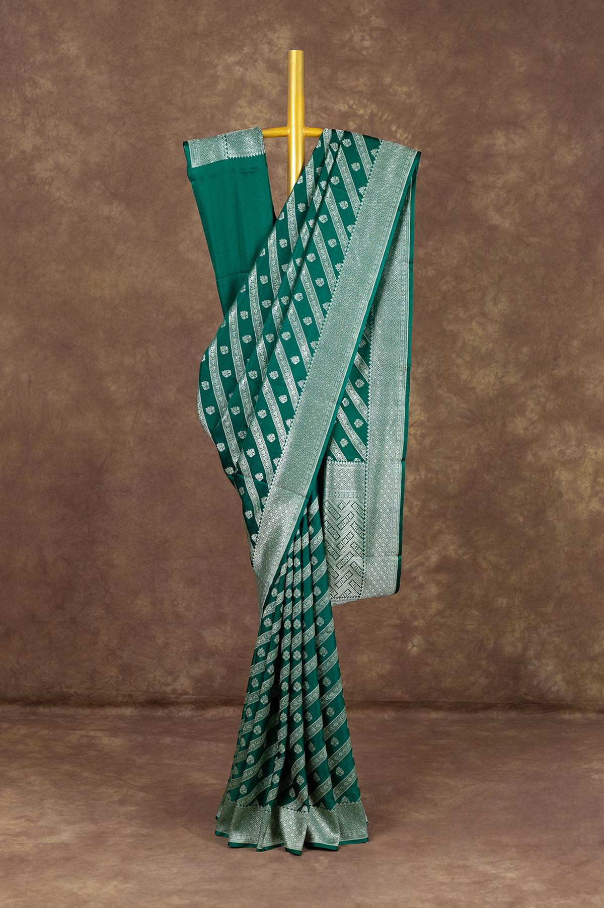 Green Banaras Mashru Silk Saree