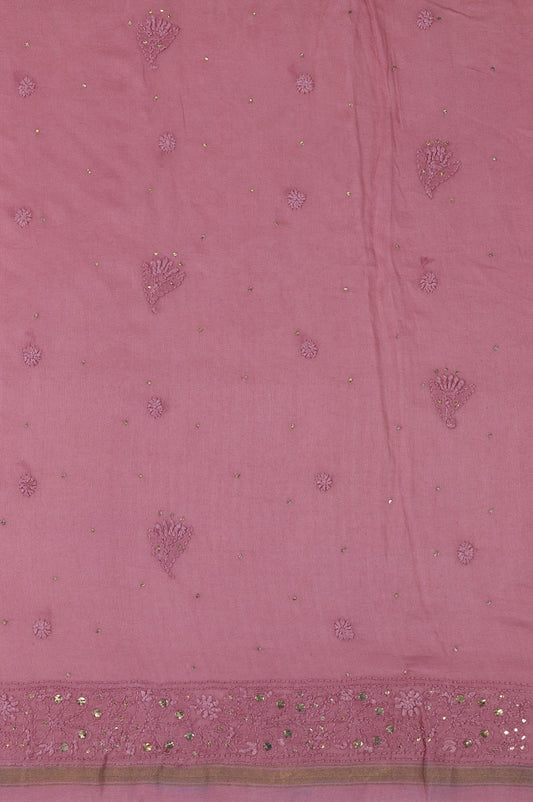 Onion Pink Chanderi Silk Cotton Saree