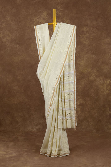 Yellow Chanderi Silk Cotton Saree