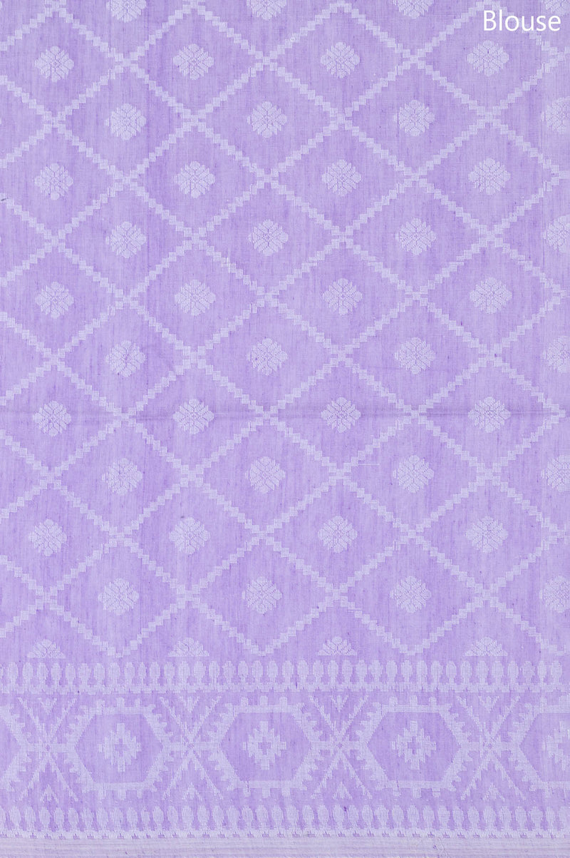 Violet Bengal Cotton Saree
