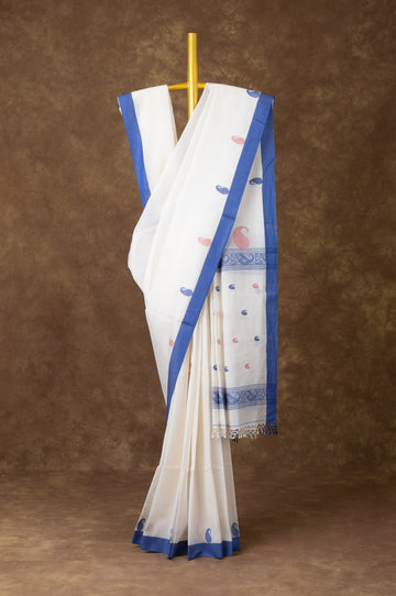 White Bengal Cotton Saree
