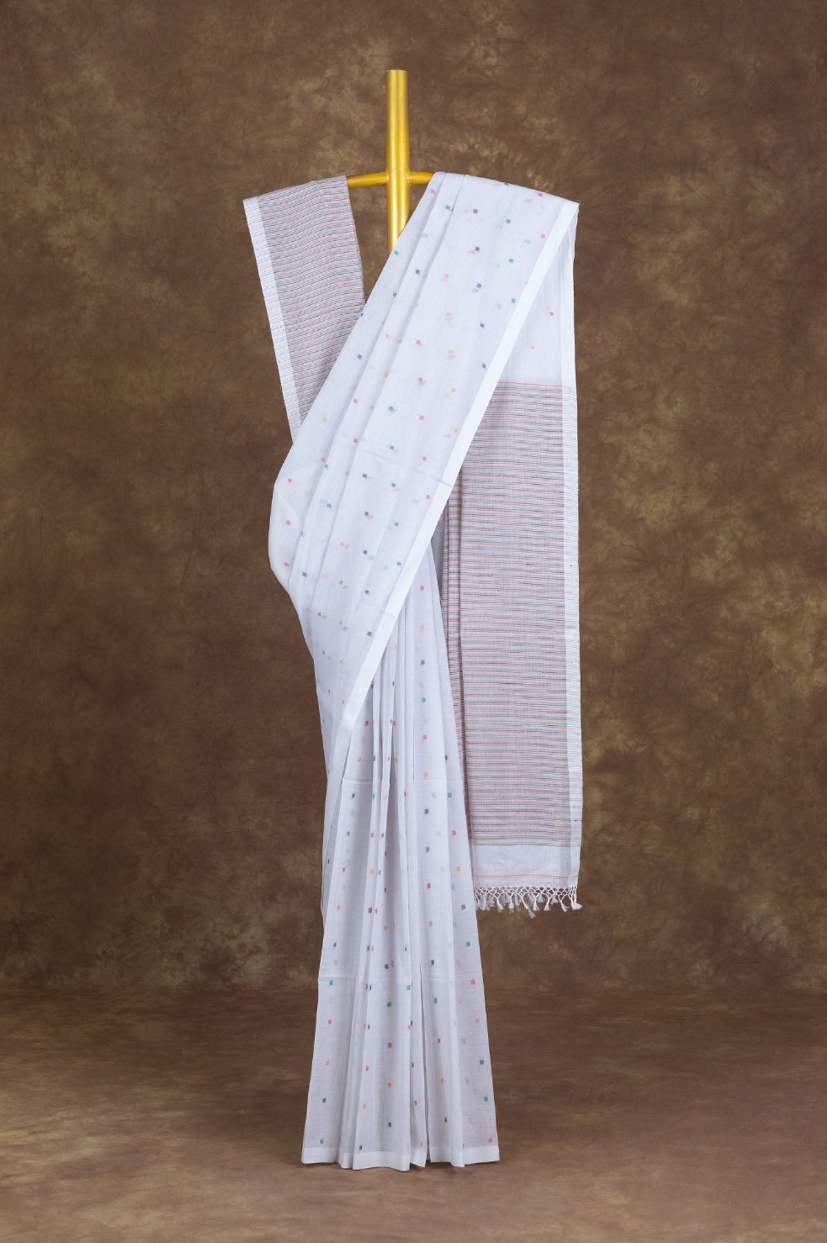 Ash Bengal Cotton Saree