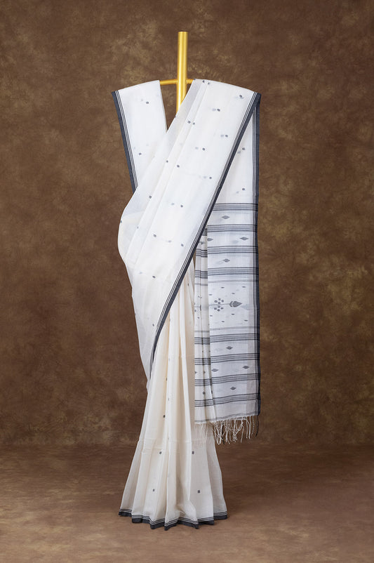 White Bengal Cotton Saree