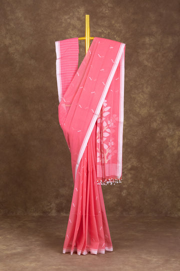 Pink Bengal Cotton Saree