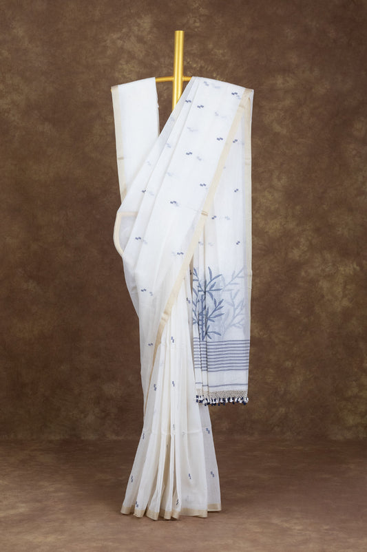 Off white Bengal Cotton Saree