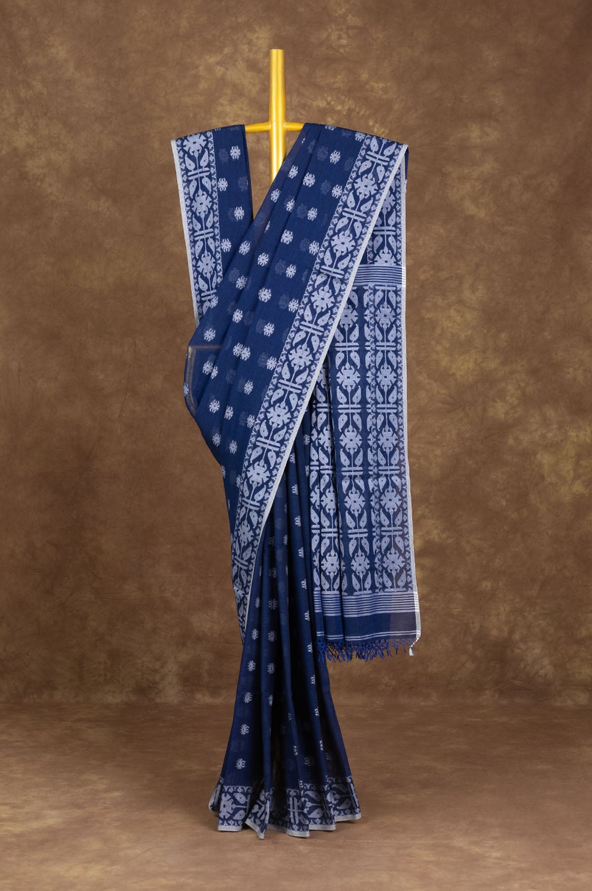 Blue Bengal Cotton Saree
