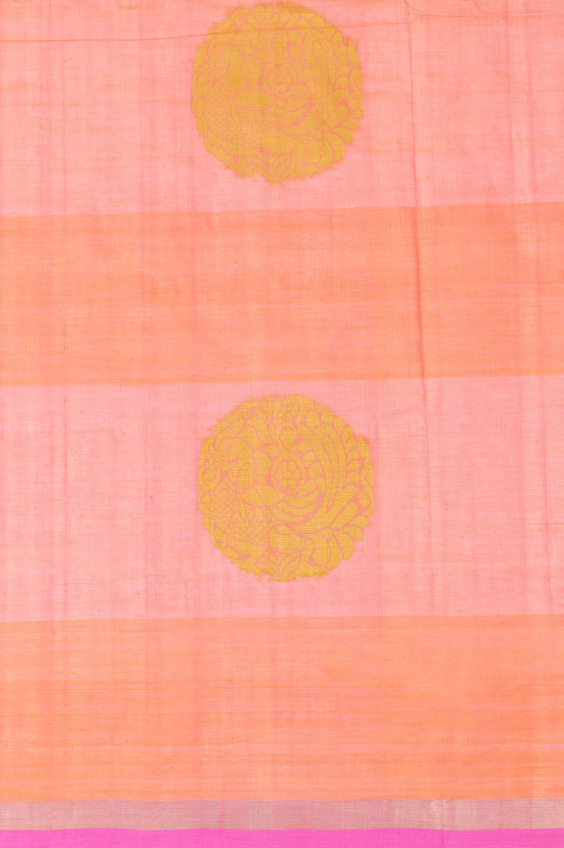 Peach Kanchi Cotton Saree