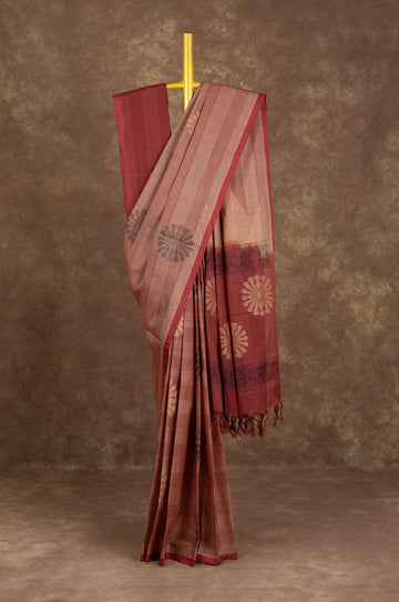 Brown Kanchi Cotton Saree