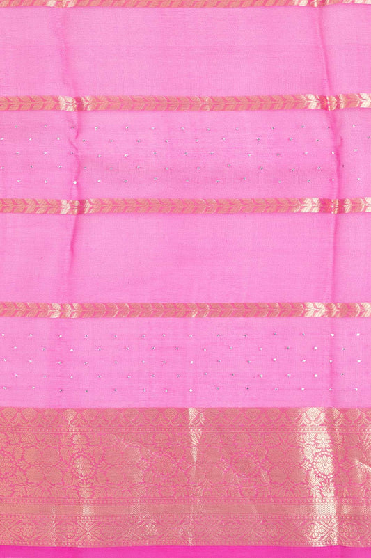 Pink Organza Saree