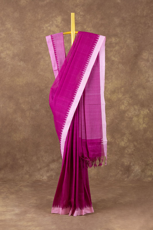 Magenta Ponduru Cotton Saree