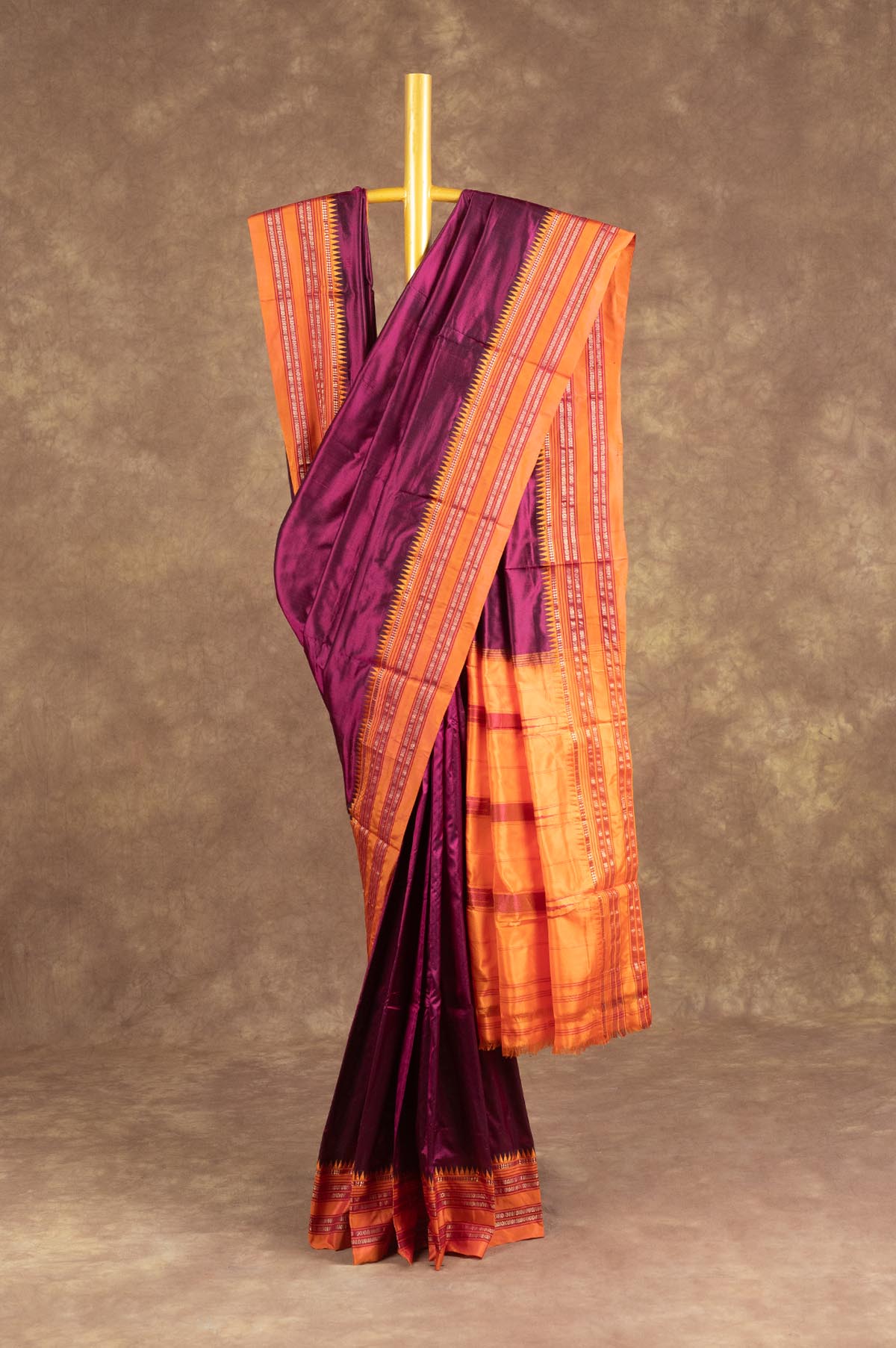 Maroon Narayana Peta Silk Saree