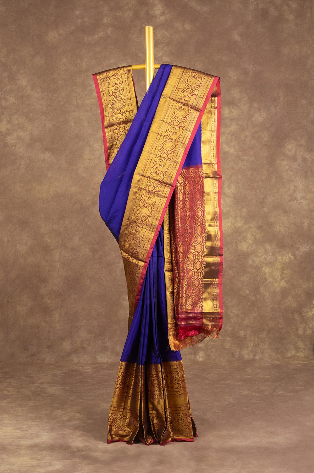 Blue Narayana Peta Silk Saree