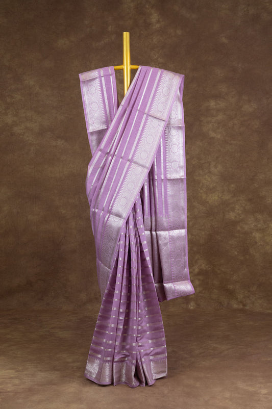 Onion Pink Chiniya Silk Saree