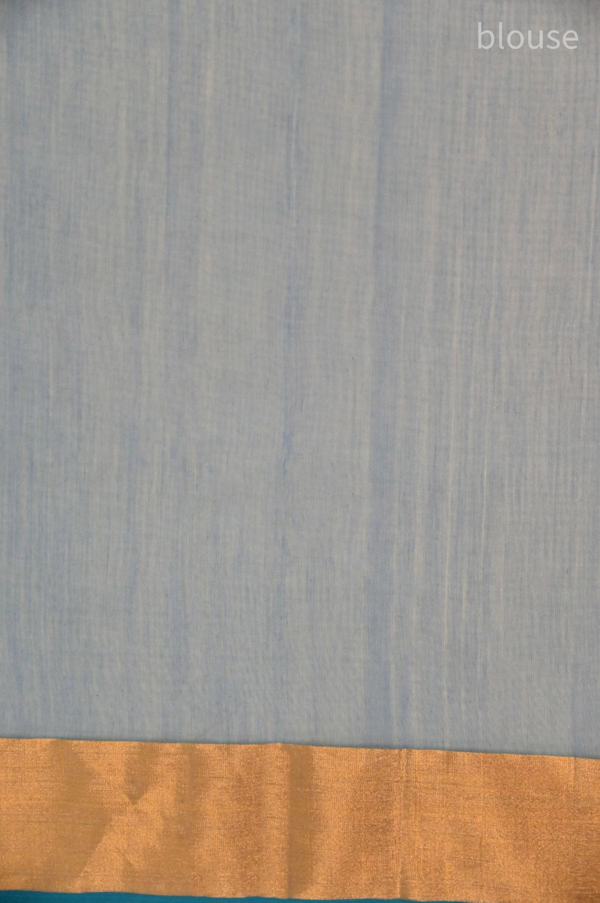 Blue Chanderi Silk Cotton Saree - Mavuri