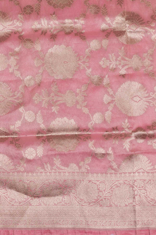 Light Pink Banaras Katan Tissue Saree