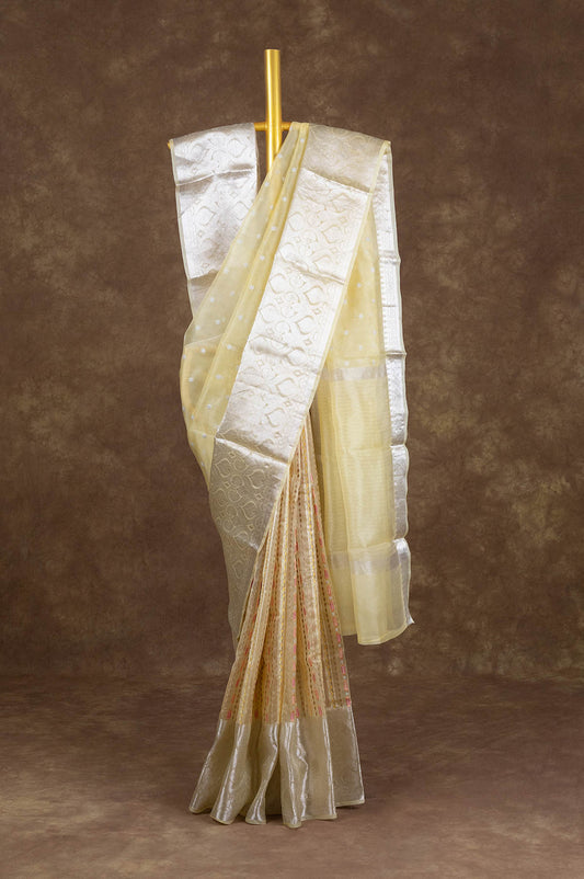 Yellow Organza Saree